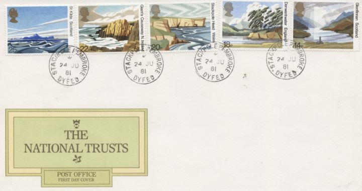 National Trusts, Various cds postmarks