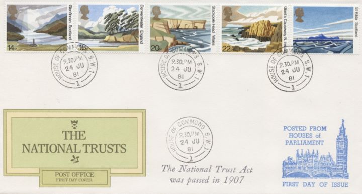 National Trusts, Various cds postmarks