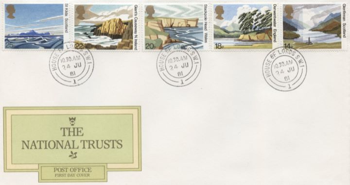 National Trusts, Various cds postmarks