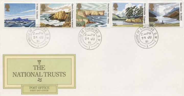 National Trusts, Various cds postmarks