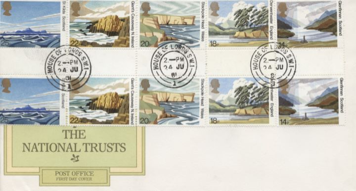 National Trusts, Various cds postmarks