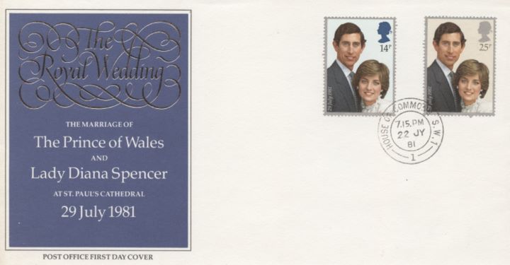 Royal Wedding 1981, CDS postmarks