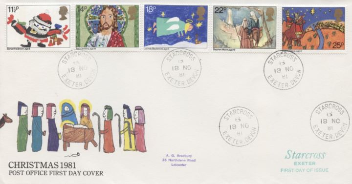 Christmas 1981, CDS postmarks