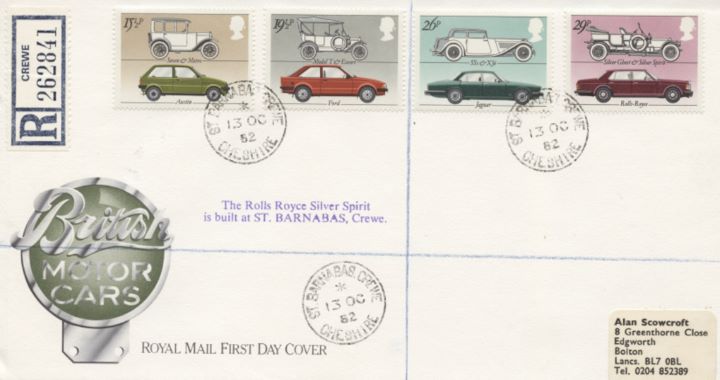 British Motor Cars, CDS postmarks