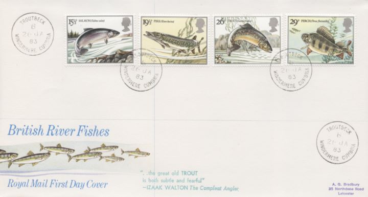 Freshwater Fish, CDS postmarks