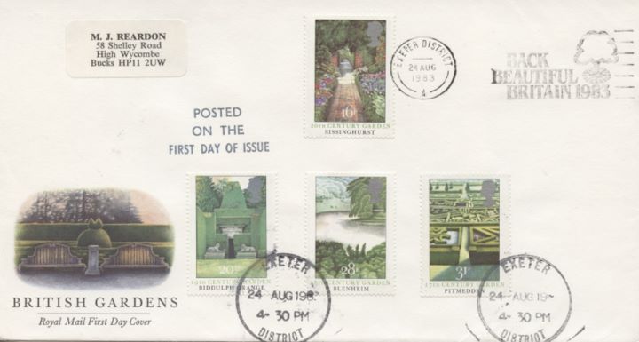 British Gardens, Slogan postmarks