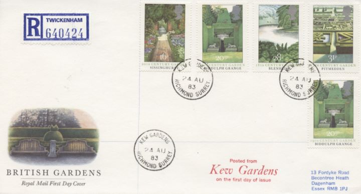 British Gardens, Miscellaneous cds pmks