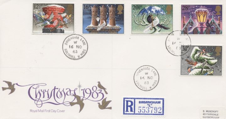 Christmas 1983, Circular Date Stamps