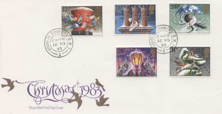 Christmas 1983, Circular Date Stamps