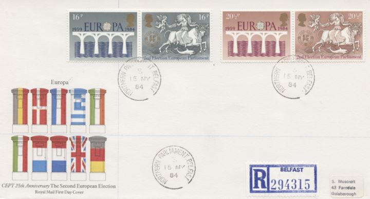 Europa 1984, Post Boxes and Flags