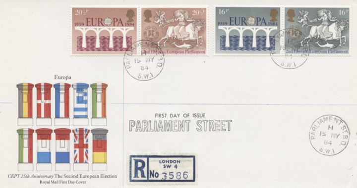 Europa 1984, Post Boxes and Flags