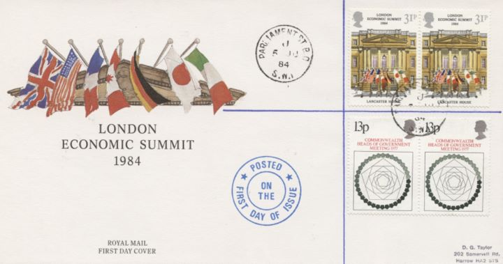 Economic Summit, Various cds postmarks