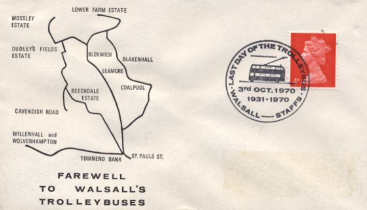 Farewell to Walsall Trolleybuses, Routemap