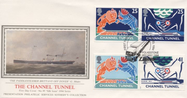 Channel Tunnel, The Paddlesteamer 'Britanny' off Dover