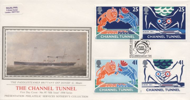 Channel Tunnel, The Paddlesteamer 'Britanny' off Dover