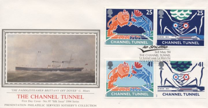 Channel Tunnel, The Paddlesteamer 'Britanny' off Dover