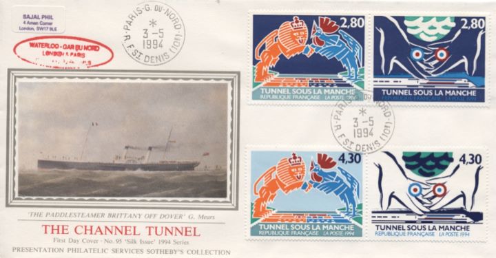 Channel Tunnel, Paddlesteamer off Dover