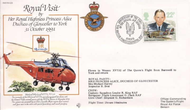 Royal Visit HRH Princess Alice, Westland Whirlwind