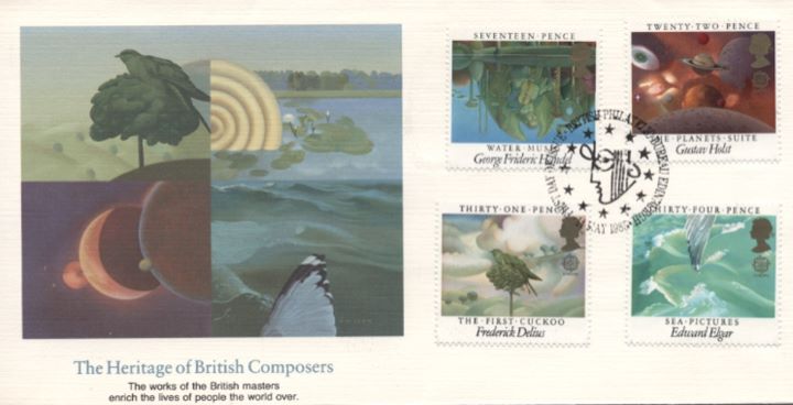 British Composers, Images of the 4 Stamps