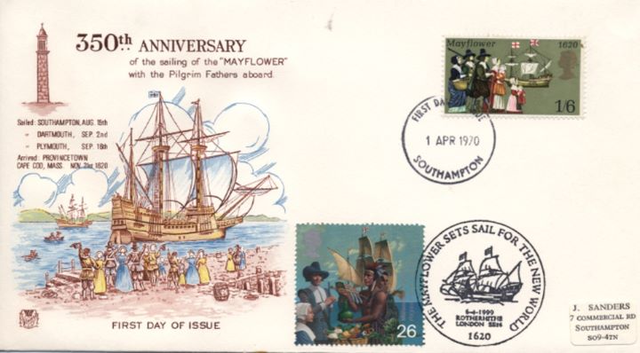 General Anniversaries 1970, Mayflower Double-dated Cover