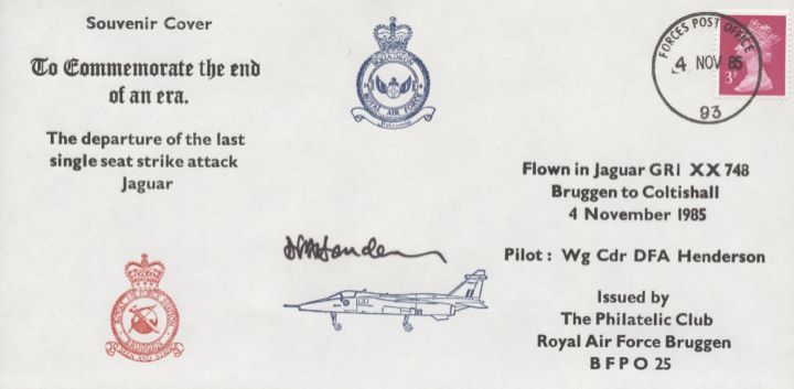 Departure of the last single seat strike attack Jaguar, RAF Bruggen Crest