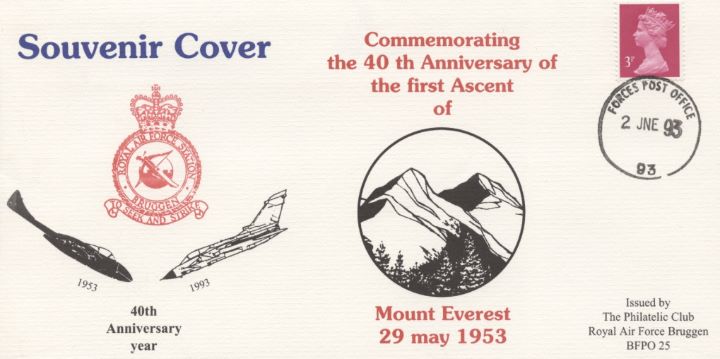 40th Anniversary First Ascent of Everest, RAF Bruggen Crest & Aircraft