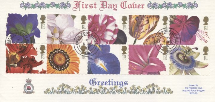 Flower Paintings (Greetings), RAF Bruggen Crest