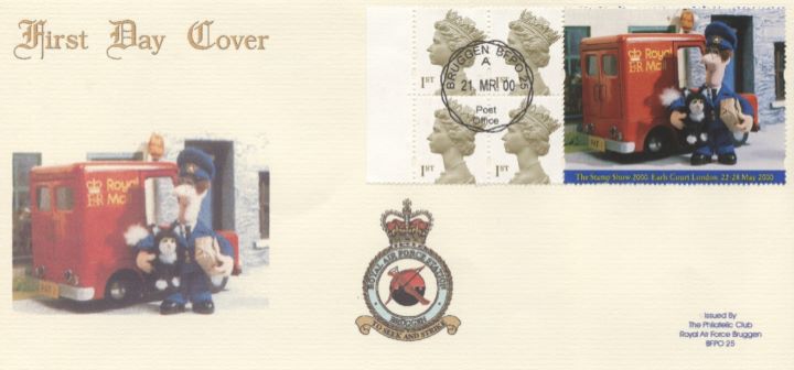 Window: Postman Pat, RAF Bruggen Crest