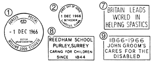 Christmas 1966 Postmarks