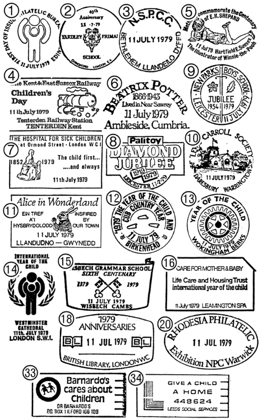 Year of the Child Postmarks