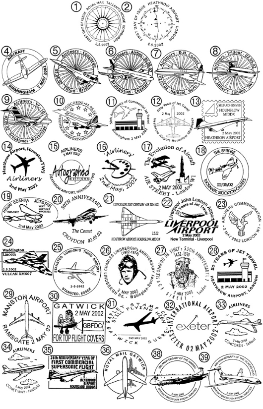 Airliners: Miniature Sheet Postmarks