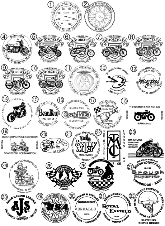 Motorcycles Postmarks