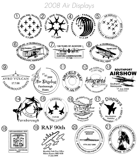 Air Displays Postmarks