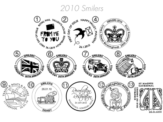 Smilers: Miniature Sheet Postmarks