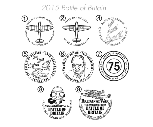 Battle of Britain: Miniature Sheet Postmarks