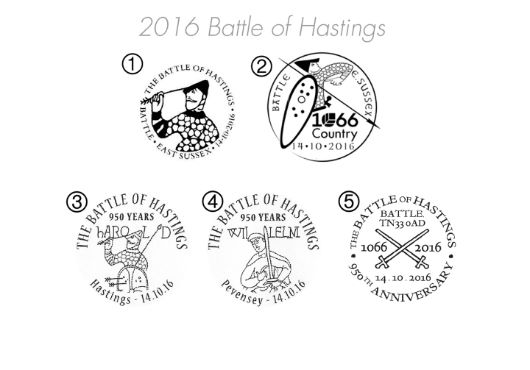 Battle of Hastings [Commemorative Sheet] Postmarks