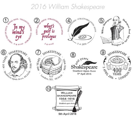 Shakespeare Postmarks