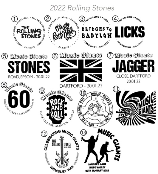 Rolling Stones Postmarks