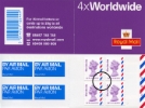 View enlarged 'Self Adhesive: Airmail: 4 x Worldwide (20 grams)' Image.