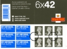 Self Adhesive: Airmail: 6 x 42p