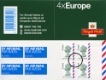 Click to view all covers for Self Adhesive: Airmail: 4 x Europe (20 grams)