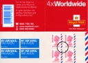 Self Adhesive: Airmail: 4 x Worldwide (40 grams)