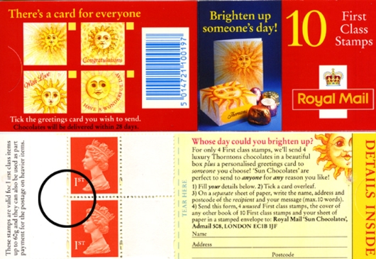 Stamp Book: 10 x 1st Brighten up…