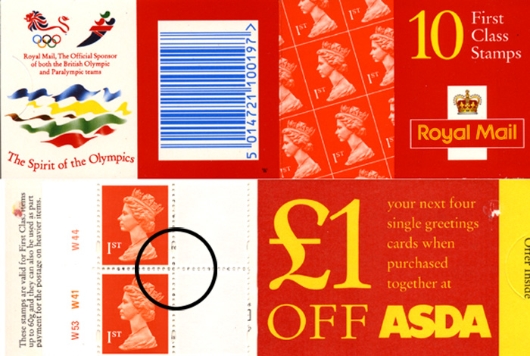 Stamp Book: 10 x 1st Asda Offer