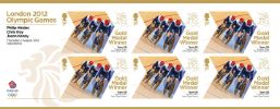 View enlarged 'Cycling - Track - Men's Team Sprint: Olympic Gold Medal 5: Miniature Sheet' Image.