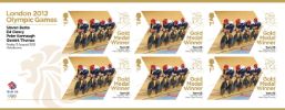 View enlarged 'Cycling - Track - Men's Team Pursuit: Olympic Gold Medal 7: Miniature Sheet' Image.