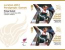 View enlarged 'Athletics - Track - Men's 100m T53: Paralympic Gold Medal 18: Miniature Sheet' Image.