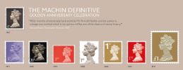 View enlarged 'Machin Golden Anniversary: Miniature Sheet' Image.