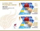 Swimming - Men's 200m Individual Medley, SM8: Paralympic Gold Medal 24: Miniature Sheet