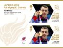 Swimming - Men's 400m Freestyle, S7: Paralympic Gold Medal 28: Miniature Sheet